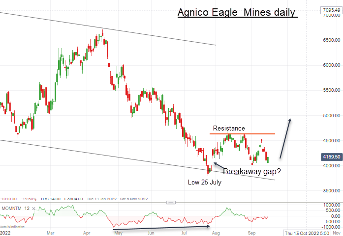 Agnico Eagle Mines Daily Chart
