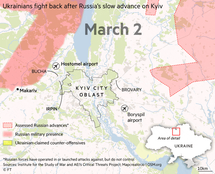 Map Of Russian Advances