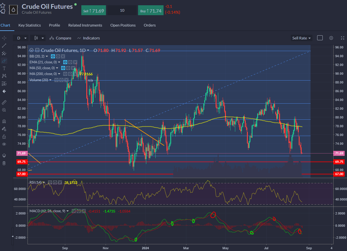 Crude Oil Futures-Daily Chart